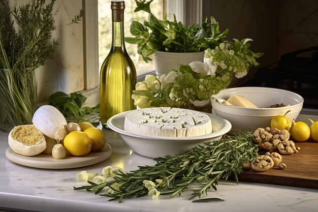 Składniki na kuchennym blacie